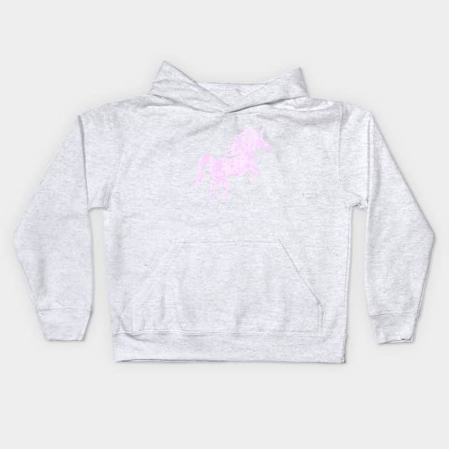 Mystical Pink Unicorn Kids Hoodie by fizzy